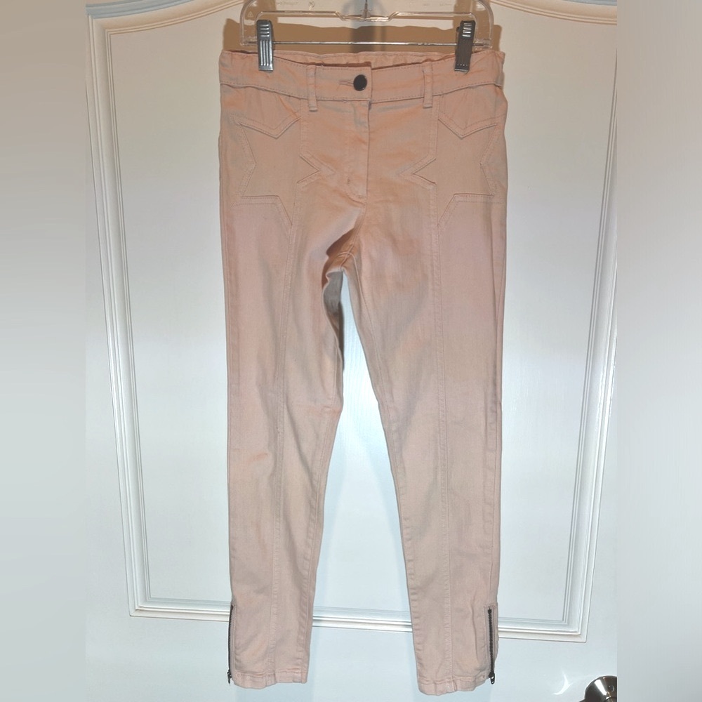 Stella McCartney Kids pink denim trouser with star accent sz 10
